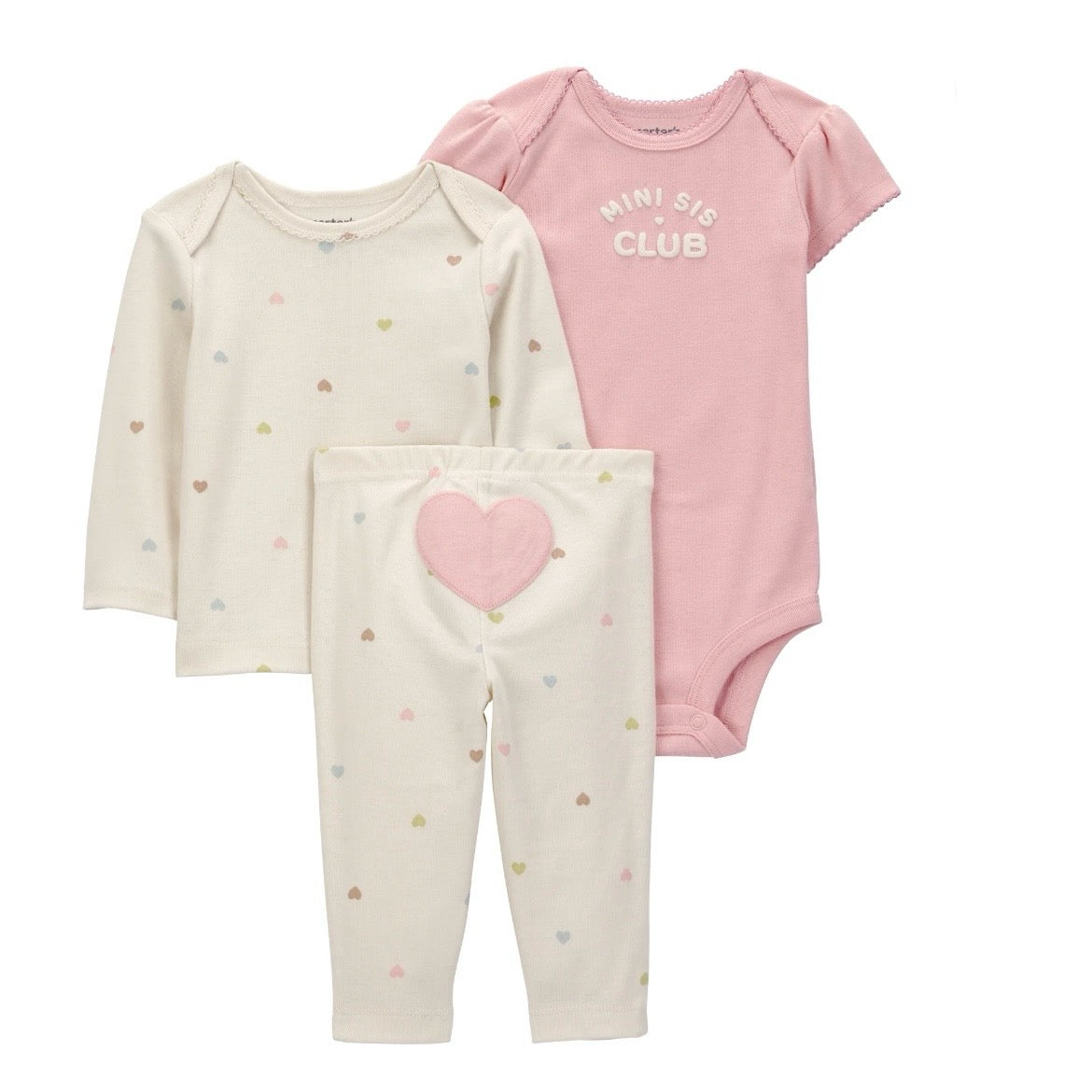 CARTER’S CHILD OF MINE BABY GIRL 3PC OUTFIT SET - SIZE 24M