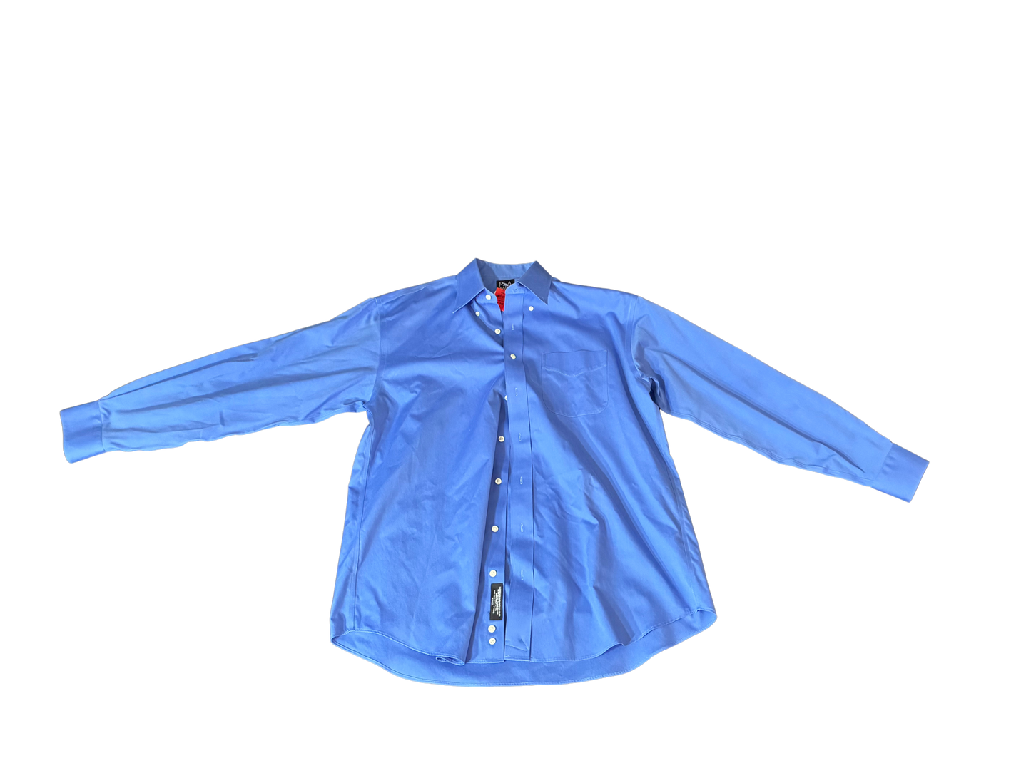 Jos. A. Bank Travelers Collection Size 16 34 Mens Button Up Shirt Blue 100% Cotton