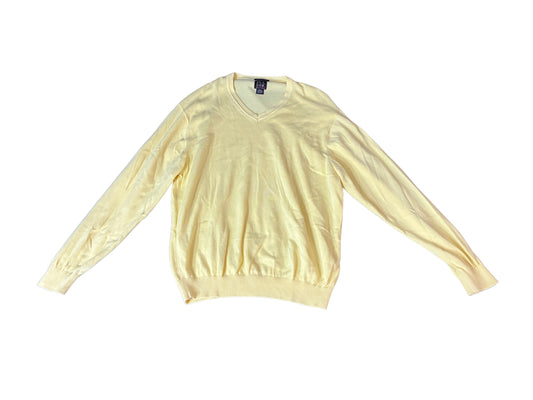 Jos A Bank Sweater Mens XXL Yellow Signature Collection Pima Cotton Pullover