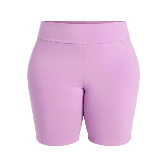 TERRA & SKY WOMEN'S PLUS SIZE BIKE SHORTS - SIZE 2X (LILAC ROSE)