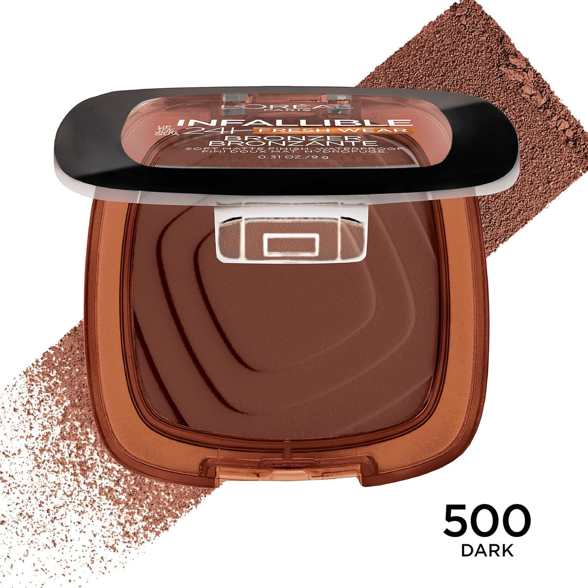 L'OREAL PARIS INFALLIBLE 24HR FRESH WEAR SOFT MATTE FINISH BRONZER (500 DARK)