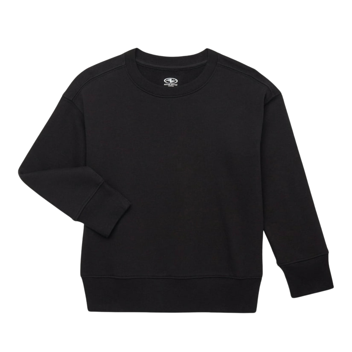 ATHLETIC WORKS BOYS FLEECE SWEATSHIRT - RICH BLACK