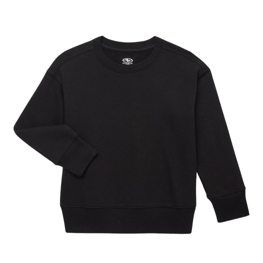 ATHLETIC WORKS BOYS FLEECE SWEATSHIRT - RICH BLACK