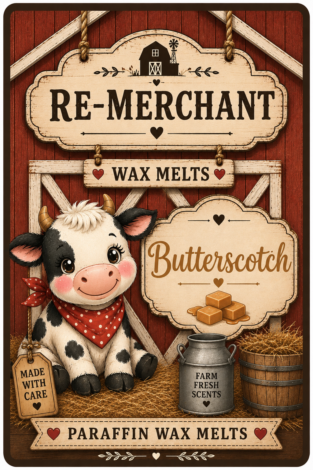 BUTTERSCOTCH COW MELTS - 6PCS