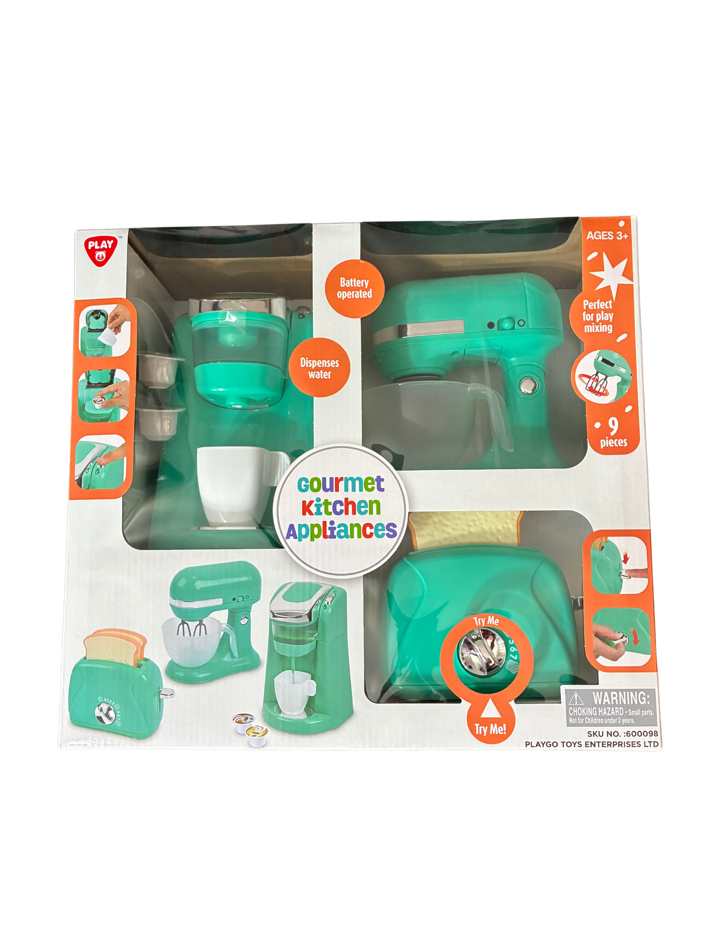 PLAY GO FIRST KITCHEN APPLIANCE TRIO PLAYSET