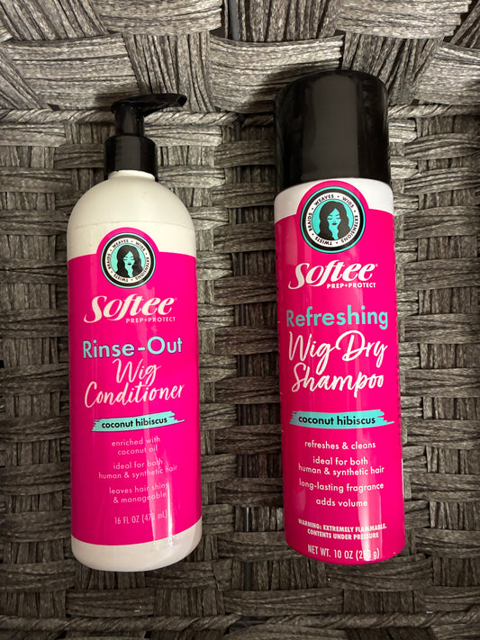 SOFTEE WIG SET COCONUT HIBISCUS CONDITION AND DRY SHAMPOO