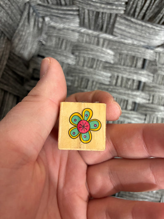 2010 WOODEN STAMP “FLOWER”