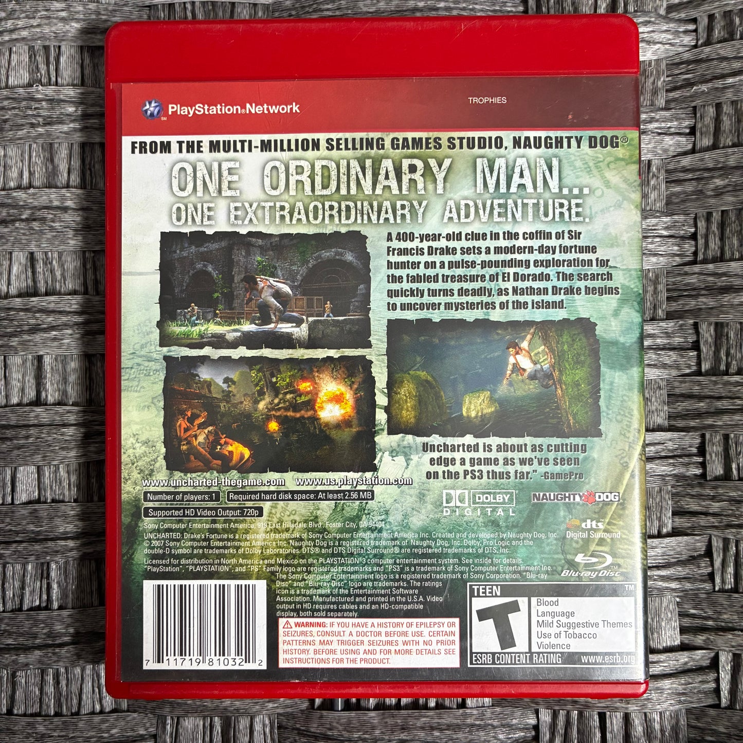 PS3 UNCHARTED DRAKE’S FORTUNE (2007) - PRE OWNED