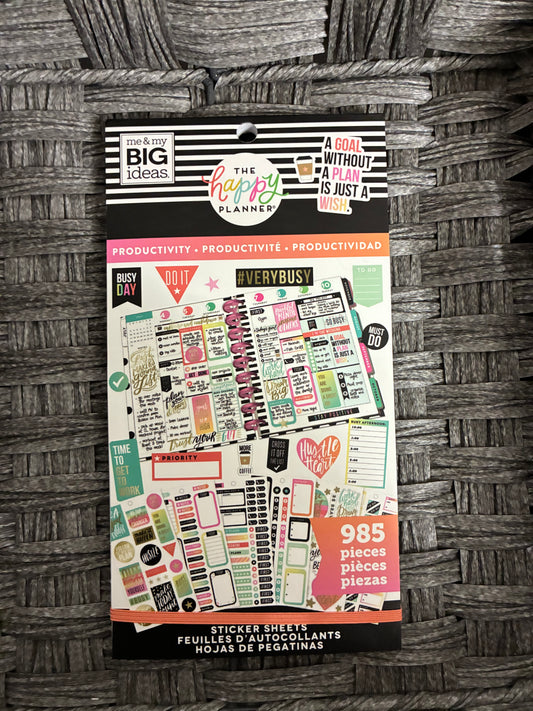 THE HAPPY PLANNER 985PCS PRODUCTIVITY STICKER PACK