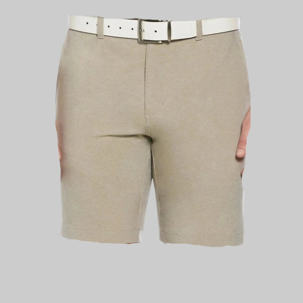 NWT BEN HOGAN PERFORMANCE STRETCH SHORTS KHAKI HEATHER
