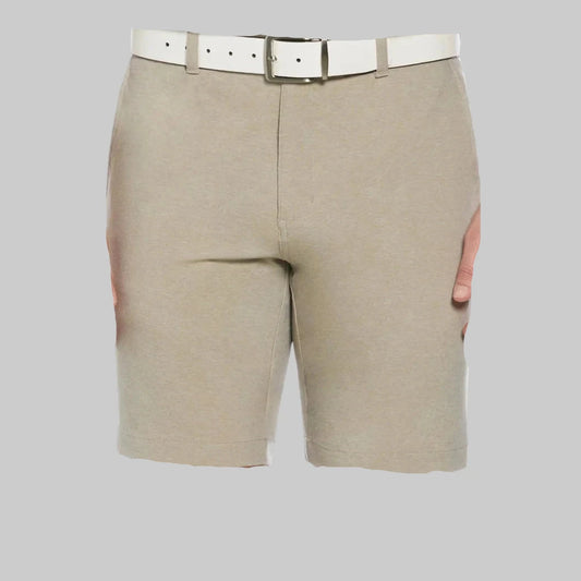 NWT BEN HOGAN PERFORMANCE STRETCH SHORTS KHAKI HEATHER