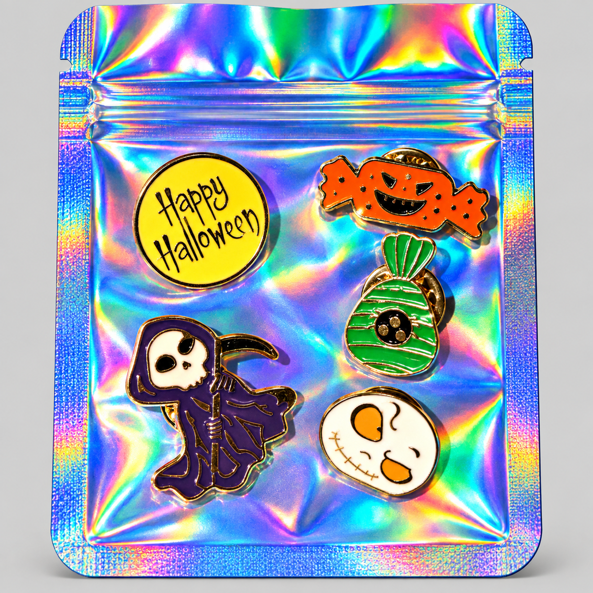 5PC HALLOWEEN PINS - CHOOSE YOUR PACK