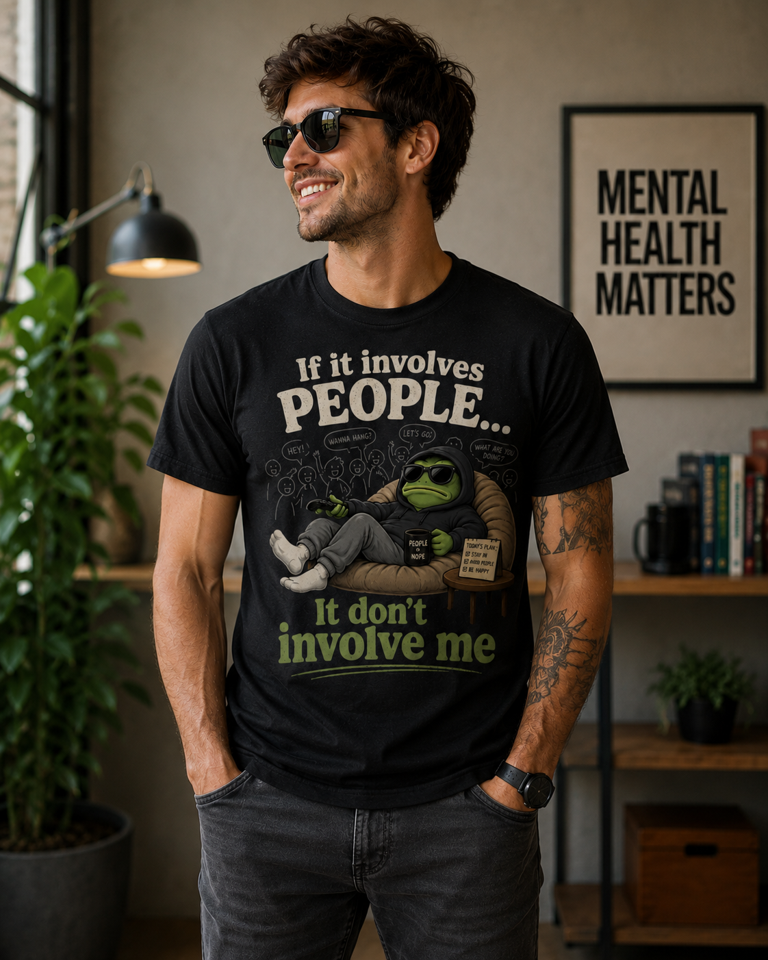 RE-MERCHANT GRAPHIC TEE - IF IT INVOLVES PEOPLE IT DON'T INVOLVE ME