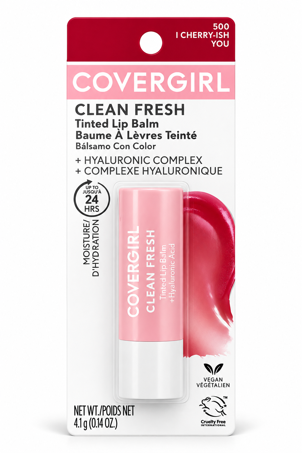 COVERGIRL CLEAN FRESH TINTED LIP BALM (500 I CHERRY-ISH YOU) NEW