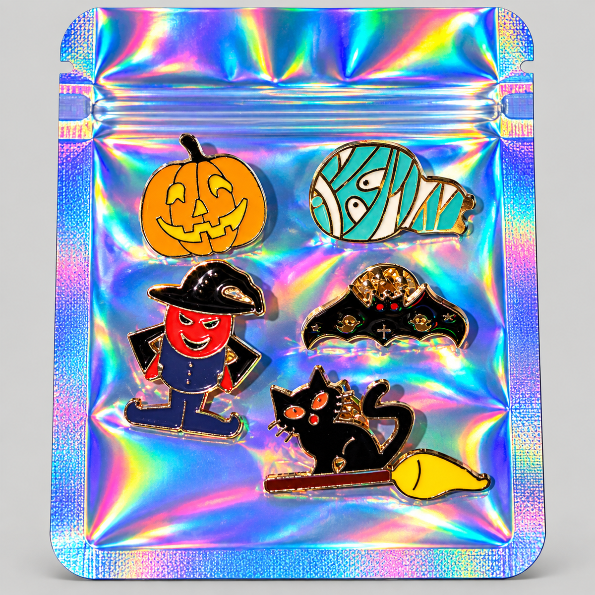 5PC HALLOWEEN PINS - CHOOSE YOUR PACK