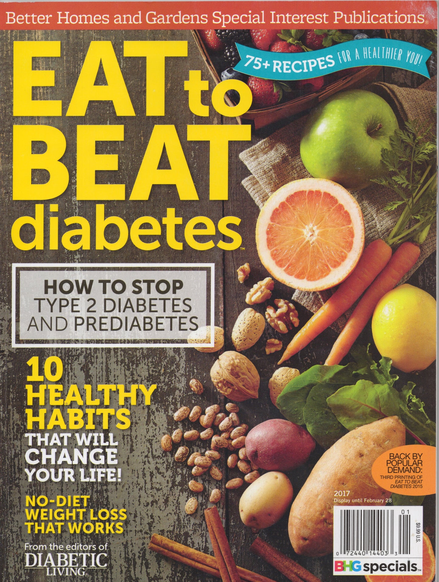 BETTER HOMES AND GARDENS SPECIAL INTEREST - EAT TO BEAT DIABETES 2017 - GREAT