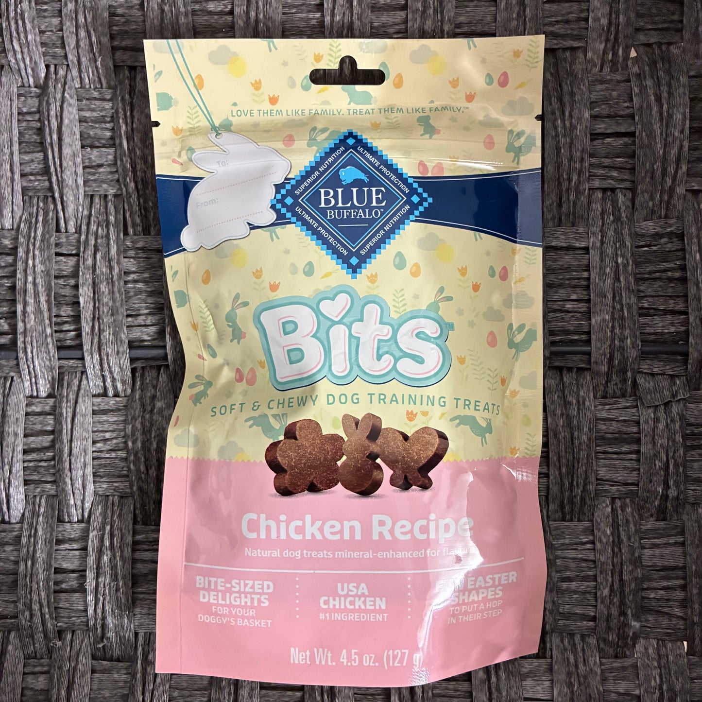 BLUE BUFFALO BITS CHICKEN RECIPE DOG TREATS SOFT AND CHEWY 4.5 OZ