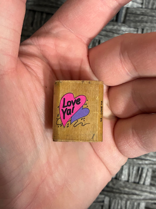1993 WOODEN STAMP “LOVE YOU”
