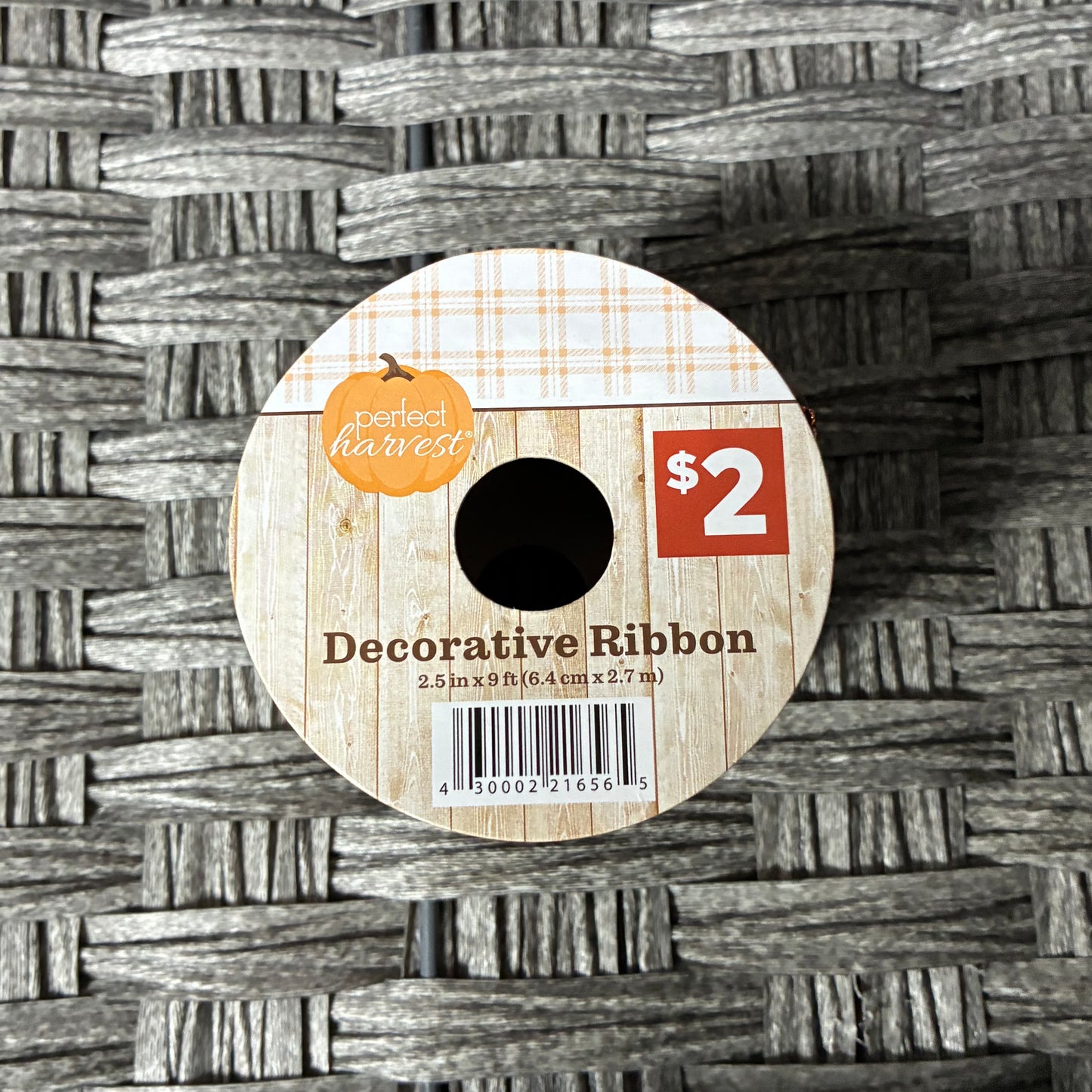 2.5” x 9’ FALL THEMED DECORATIVE RIBBON