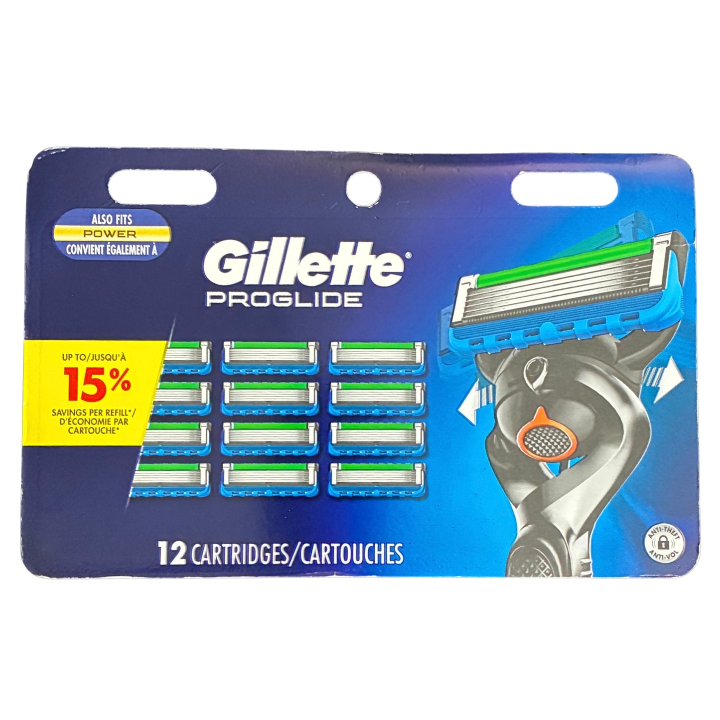 Gillette Proglide Razor Blades Refill, 12 Cartridges