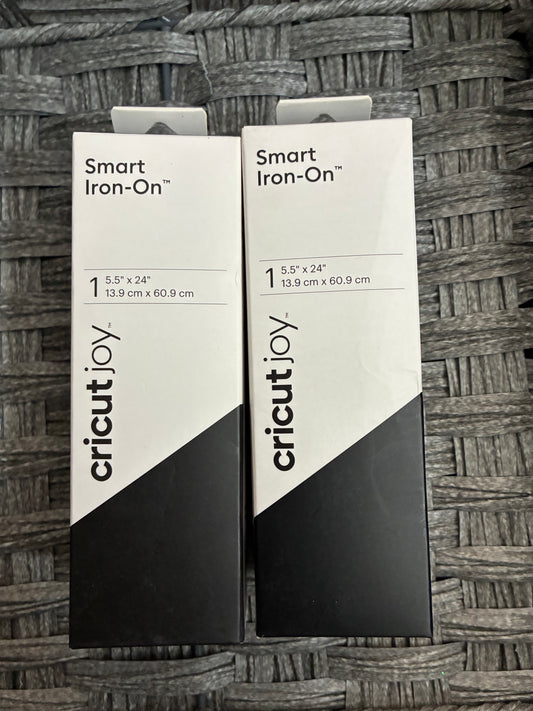 2x CricutJoy Smart Iron-On Vinyl Black 5.5” x 24”