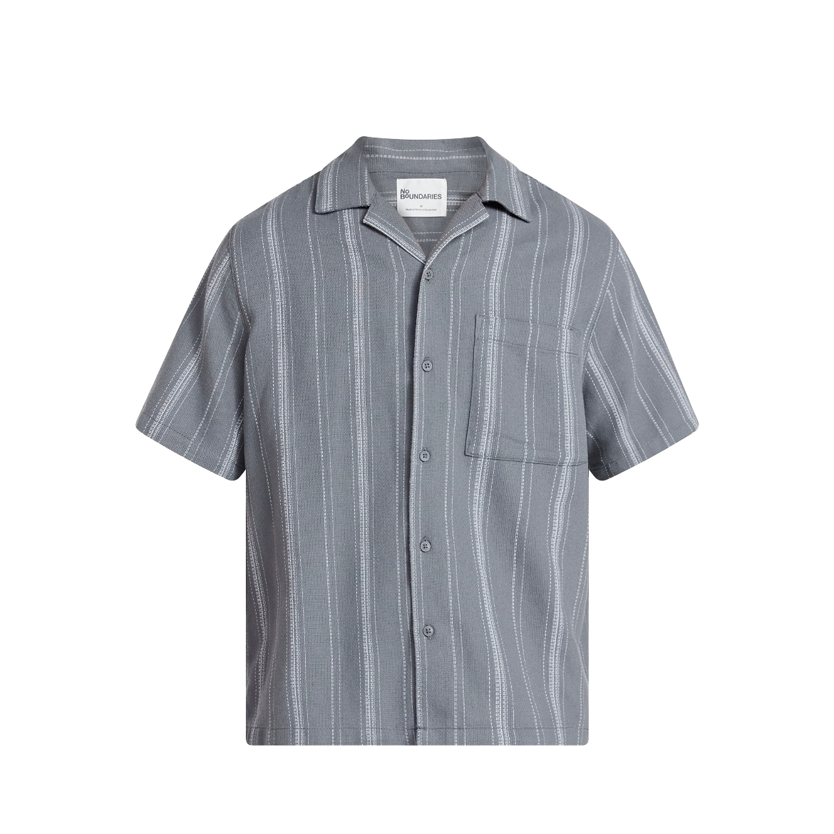 NO BOUNDARIES MEN’S TEXTURED SHIRT WITH SHORT SLEEVES - SIZE 3XL