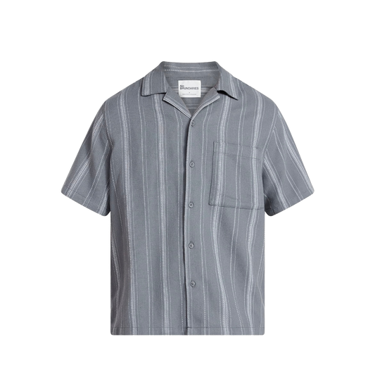 NO BOUNDARIES MEN’S TEXTURED SHIRT WITH SHORT SLEEVES - SIZE 3XL