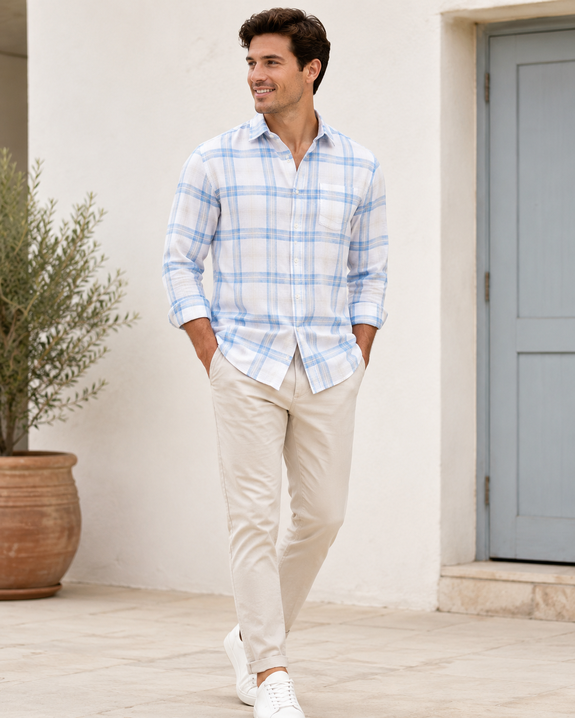 FREE ASSEMBLY MEN'S BUTTON FRONT FLANNEL SHIRT WITH LONG SLEEVES - SIZE 3XL