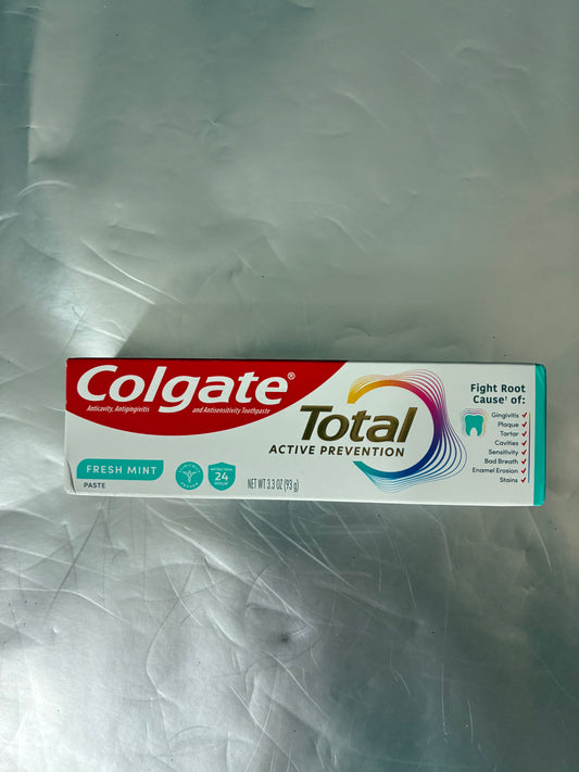 COLGATE TOTAL ACTIVE PREVENTION FRESH MINT 3.3OZ