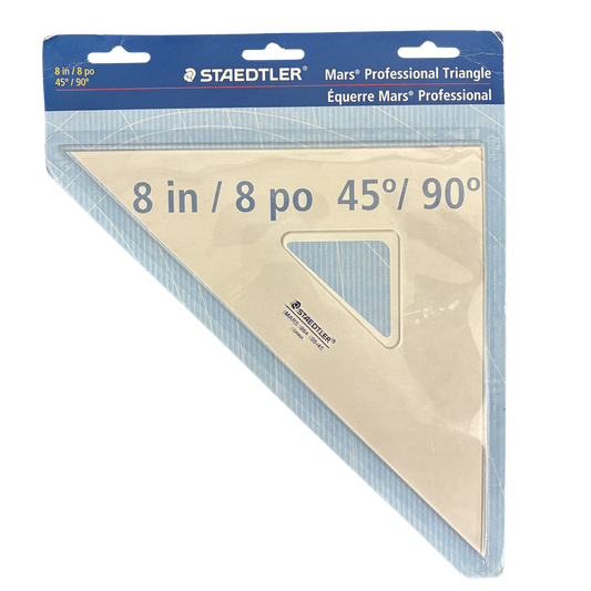 STAEDTLER MARS PROFESSIONAL TRIANGLE 8” 45/90 DEGREE
