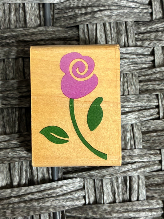 RUBBER STAMPEDE ROSE WOODEN STAMP