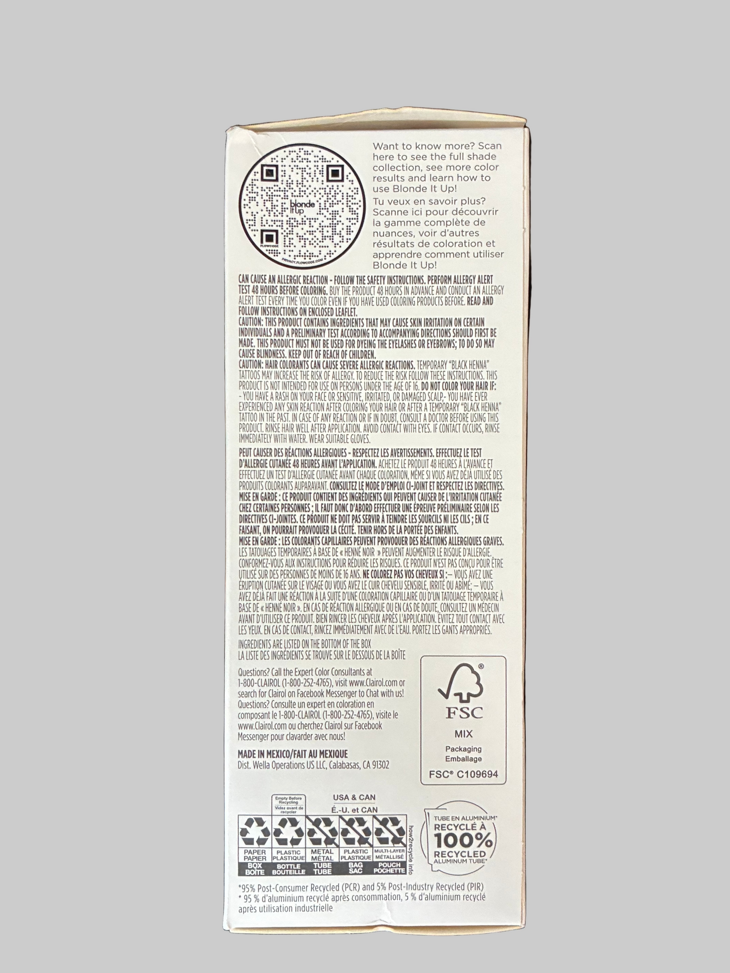 CLAIROL BLONDE IT UP CRYSTAL GLOW TONER RADIANT OPAL