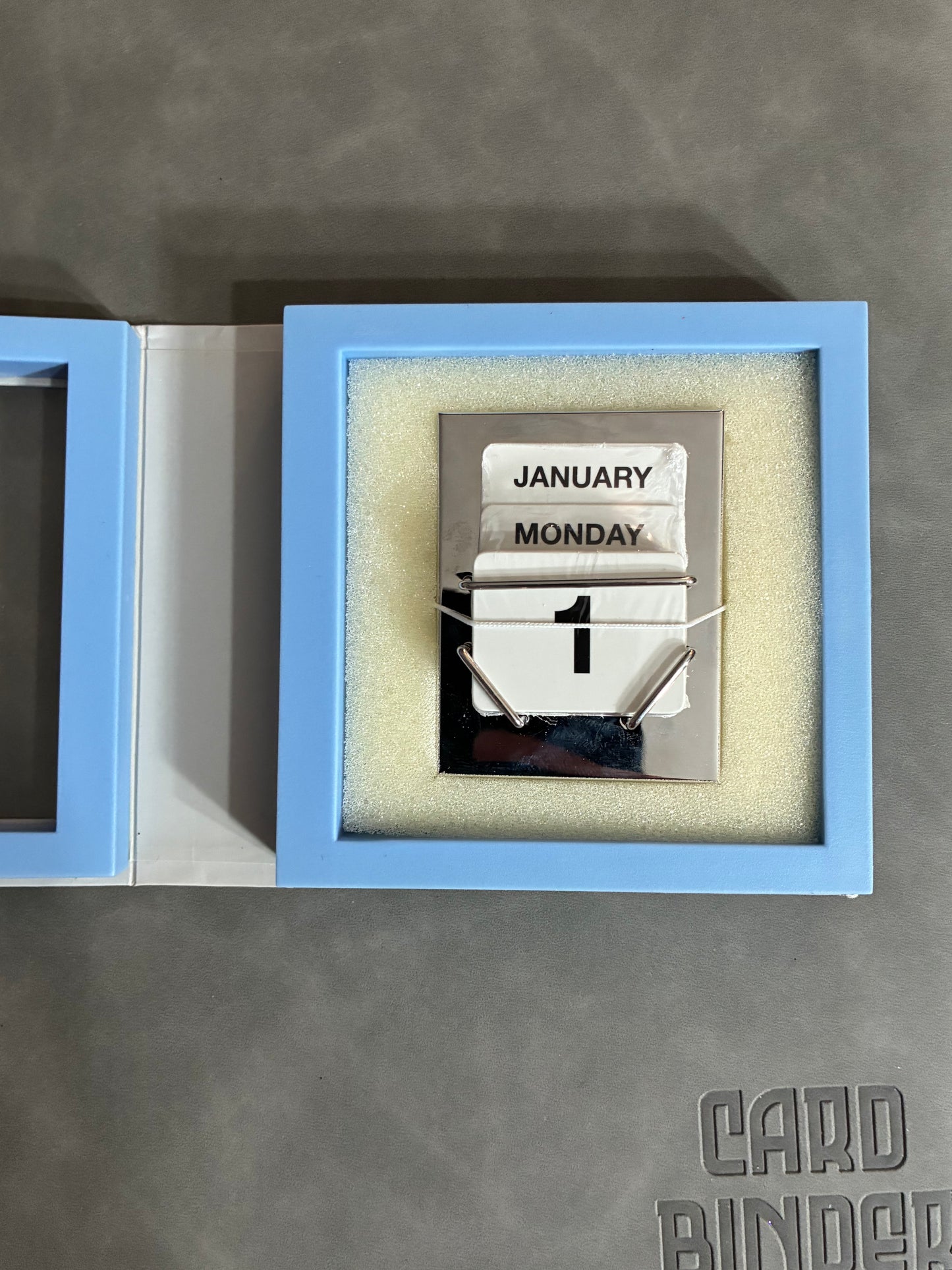 LIZ CLAIBORNE SILVER TONE PERPETUAL CALENDAR