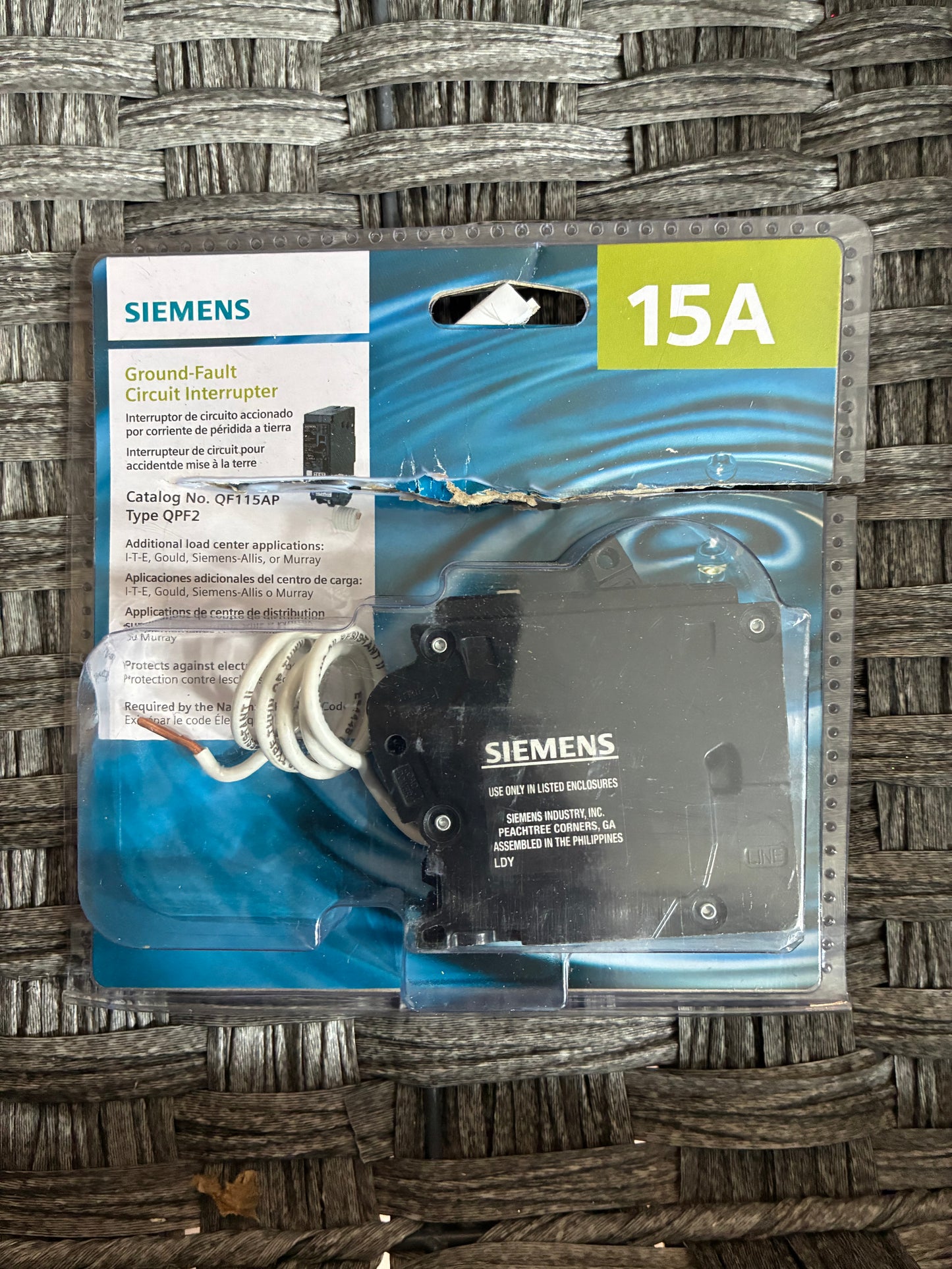 SIEMENS QF115AP GROUND FAULT CIRCUIT INTERRUPTER