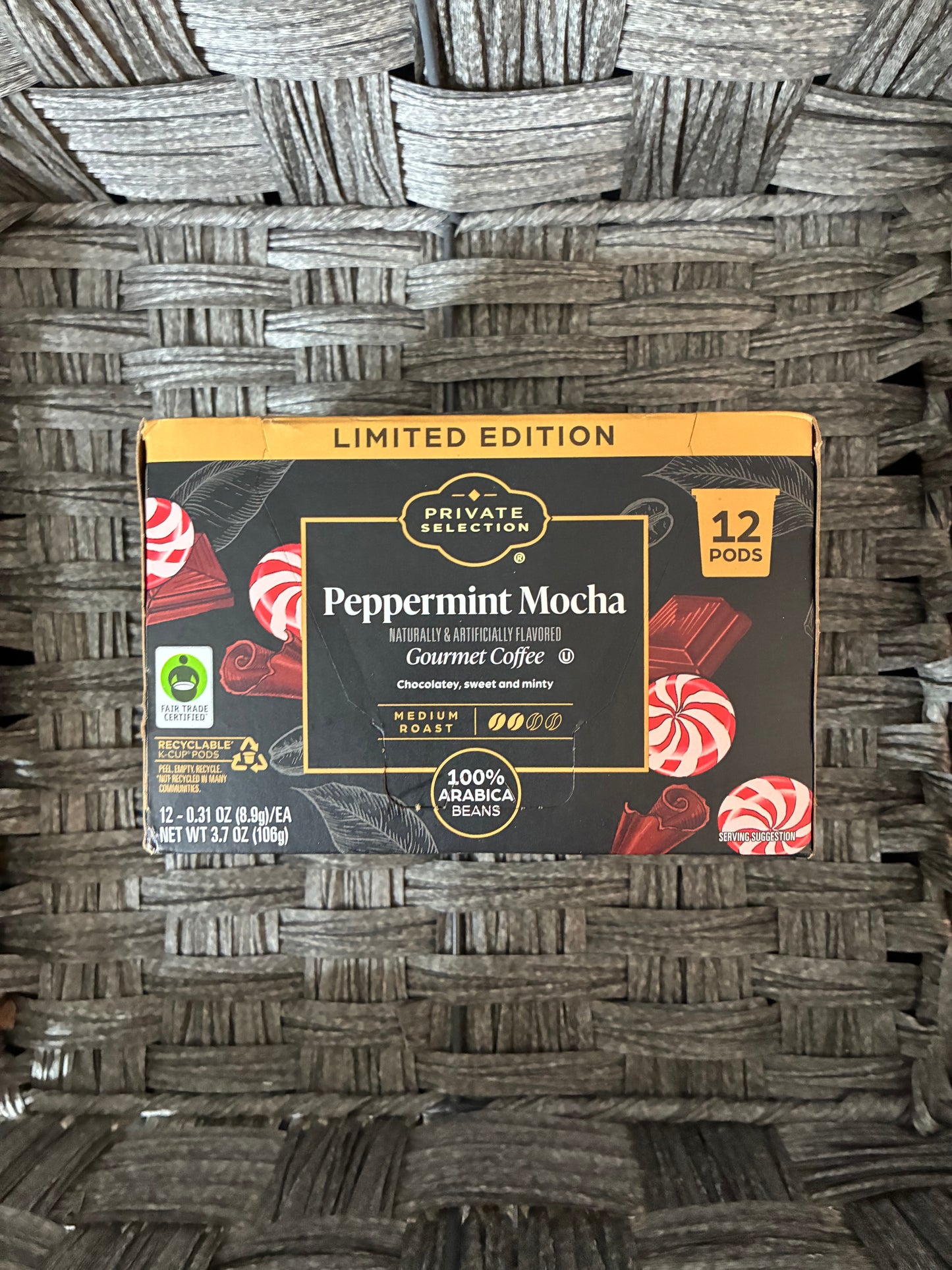 PRIVATE SELECTION PEPPERMINT MOCHA LIMITED EDITION 12 PODS BB 11MARCH2027