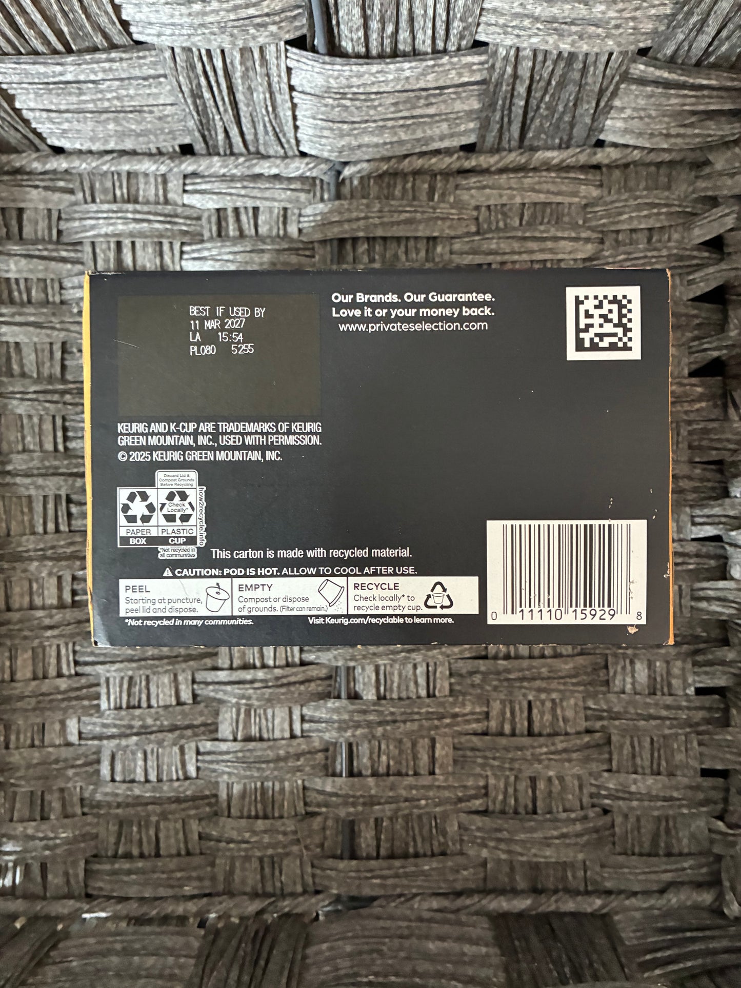 PRIVATE SELECTION PEPPERMINT MOCHA LIMITED EDITION 12 PODS BB 11MARCH2027