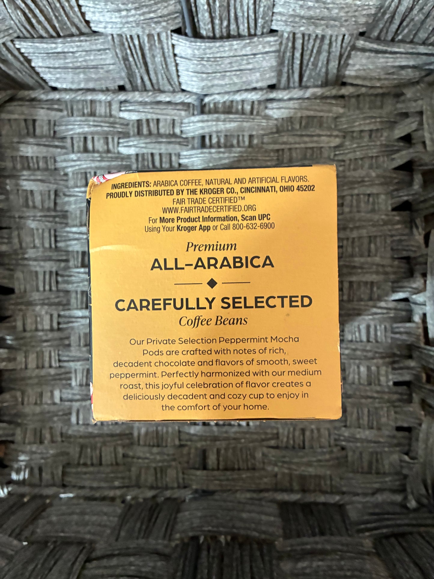 PRIVATE SELECTION PEPPERMINT MOCHA LIMITED EDITION 12 PODS BB 11MARCH2027