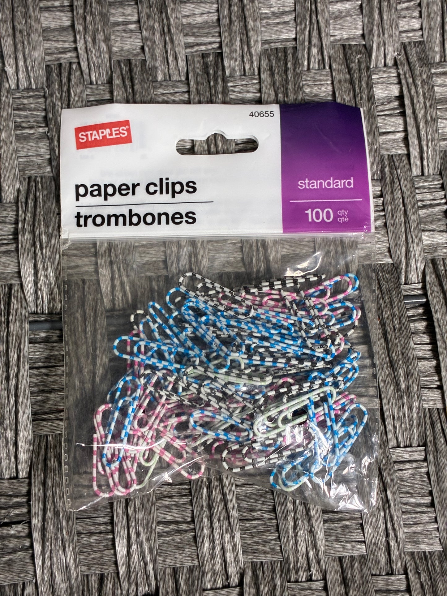 STAPLES PAPER CLIPS 100PCS STANDARD