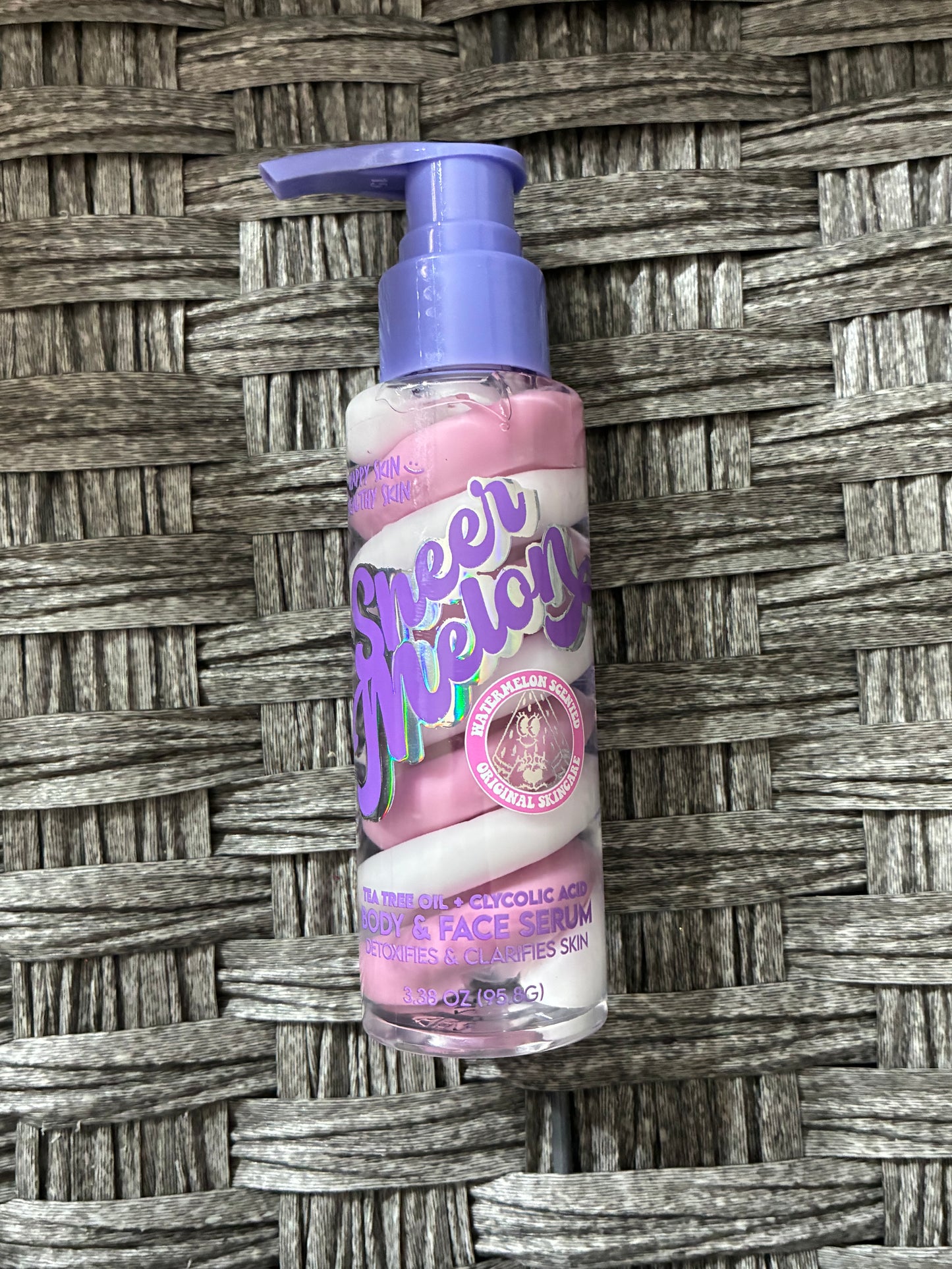 SHEER MELON TEA TREE OIL & GLYCOLIC ACID BODY & FACE SERUM DETOX AND CLARIFY