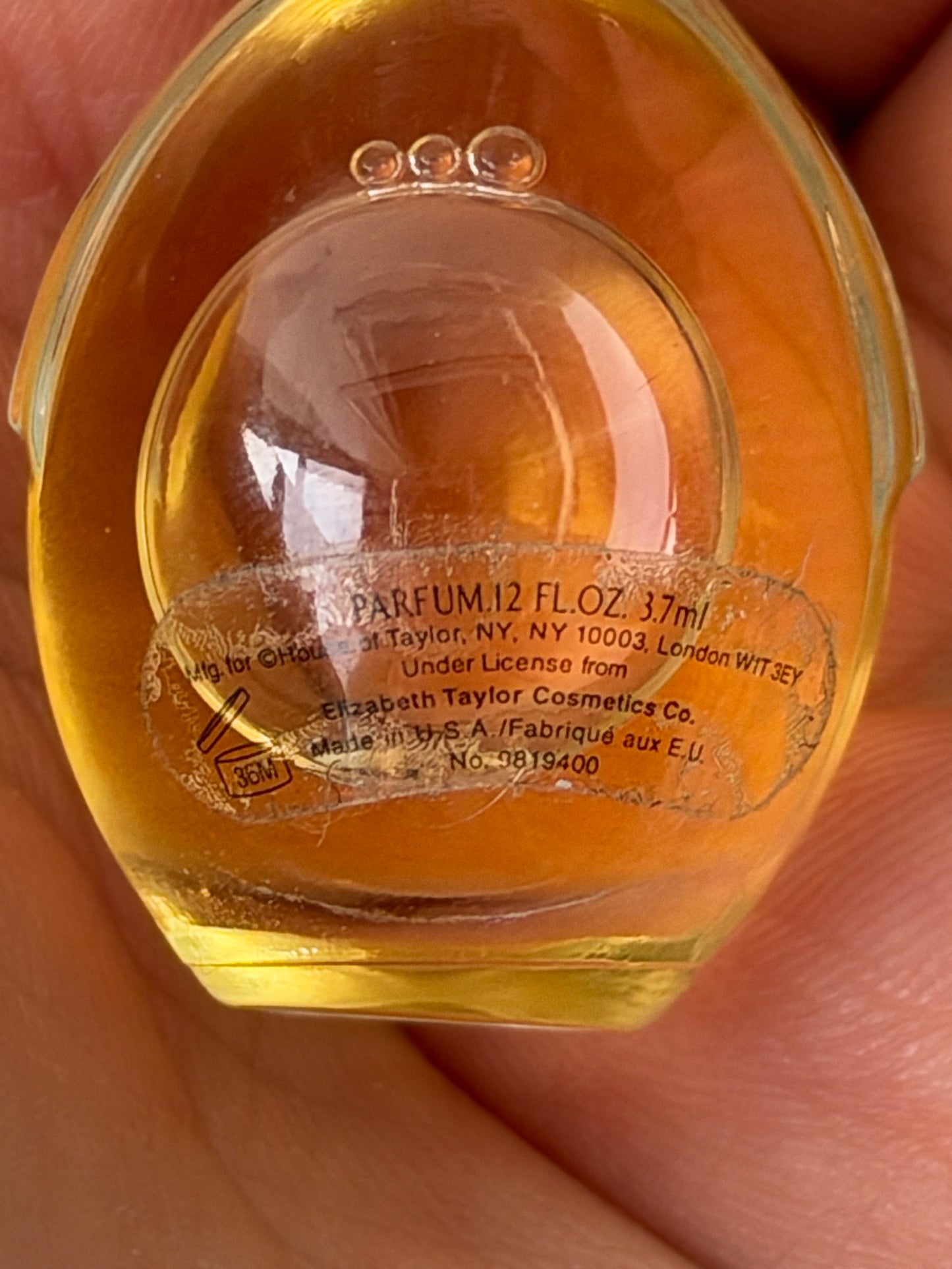 WHITE DIAMONDS ELIZABETH TAYLOR 0.12 FL OZ 3.7ML PERFUME TRAVEL MINI VINTAGE