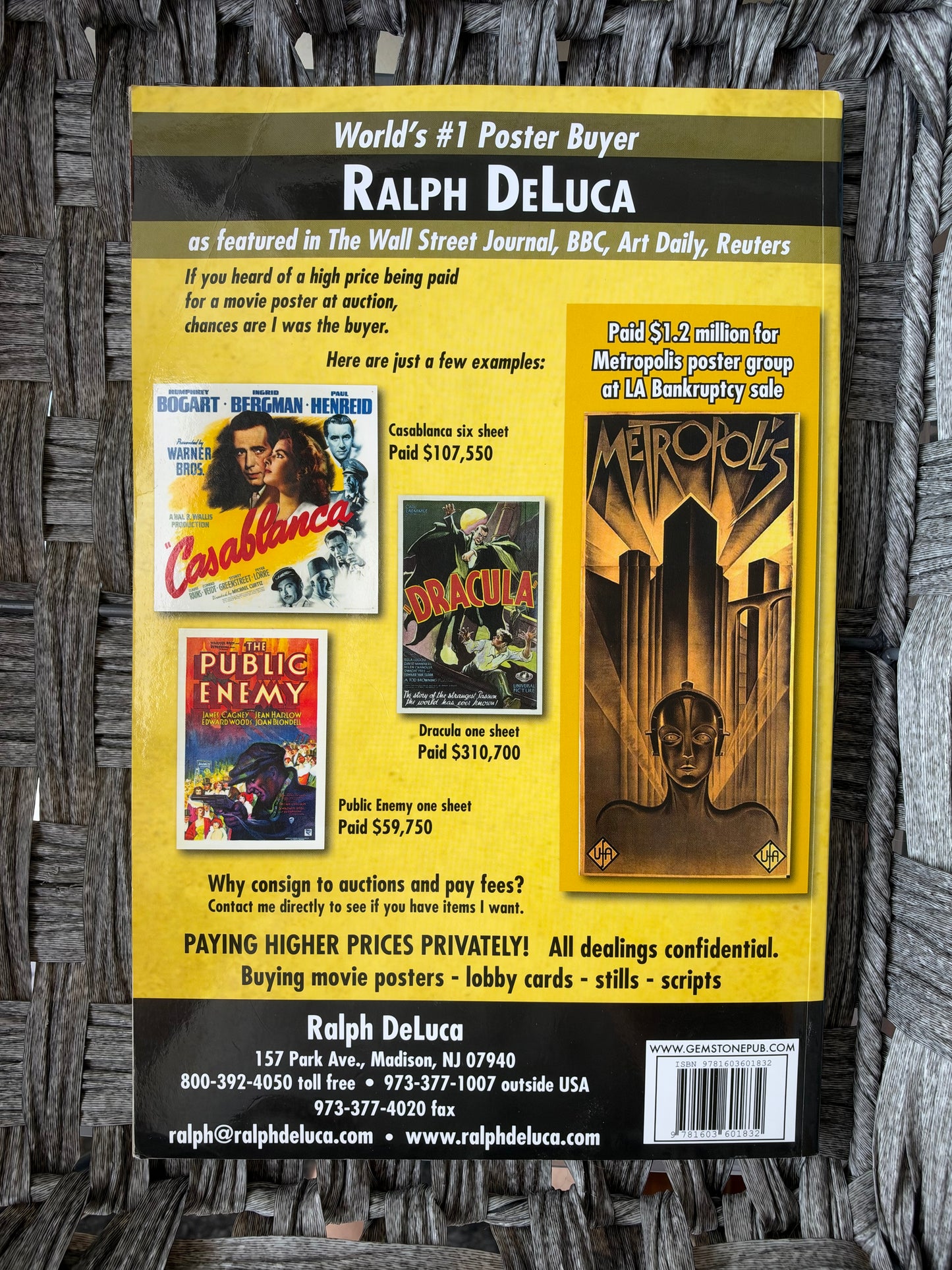 ROBERT M. OVERSTREET - THE OVERSTREET GUIDE TO COLLECTING MOVIE POSTERS BOOK