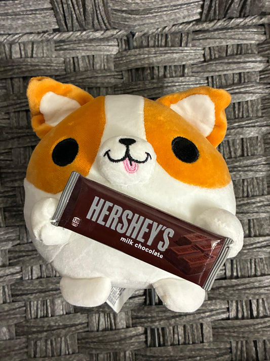 ZURU SNACKLES BENJI THE CORGI PLUSH W/ HESHEY'S CHOCOLATE BAR MINI