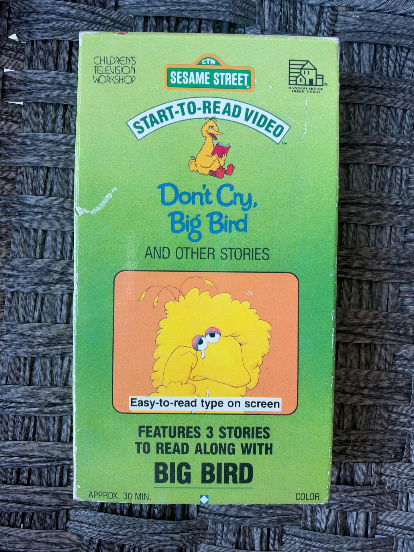 SESAME STREET START-TO-READ VIDEO DON'T CRY, BIG BIRD (VHS, 1991) VINTAGE