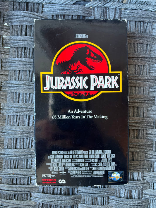 JURASSIC PARK (VHS, 1993) JEFF GOLDBLUM VINTAGE PRE OWNED