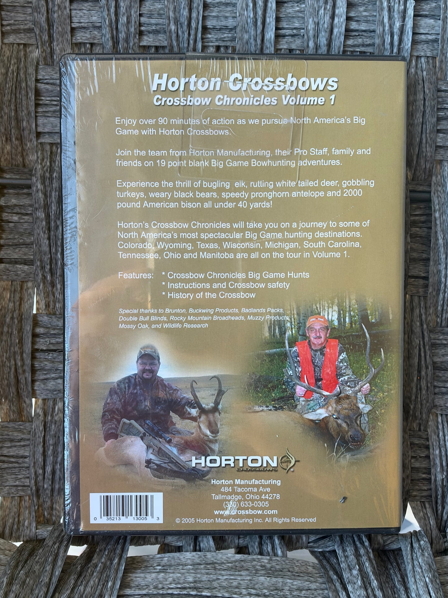 HORTON CROSSBOW CHRONICLES VOL. 1 (DVD, 2005) HUNTING GIFT DVD - SEALED