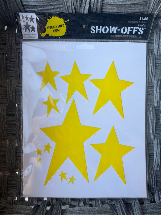 SHOW-OFFS DECORATIVE STENCILS - PRIMITIVE STAR #500892