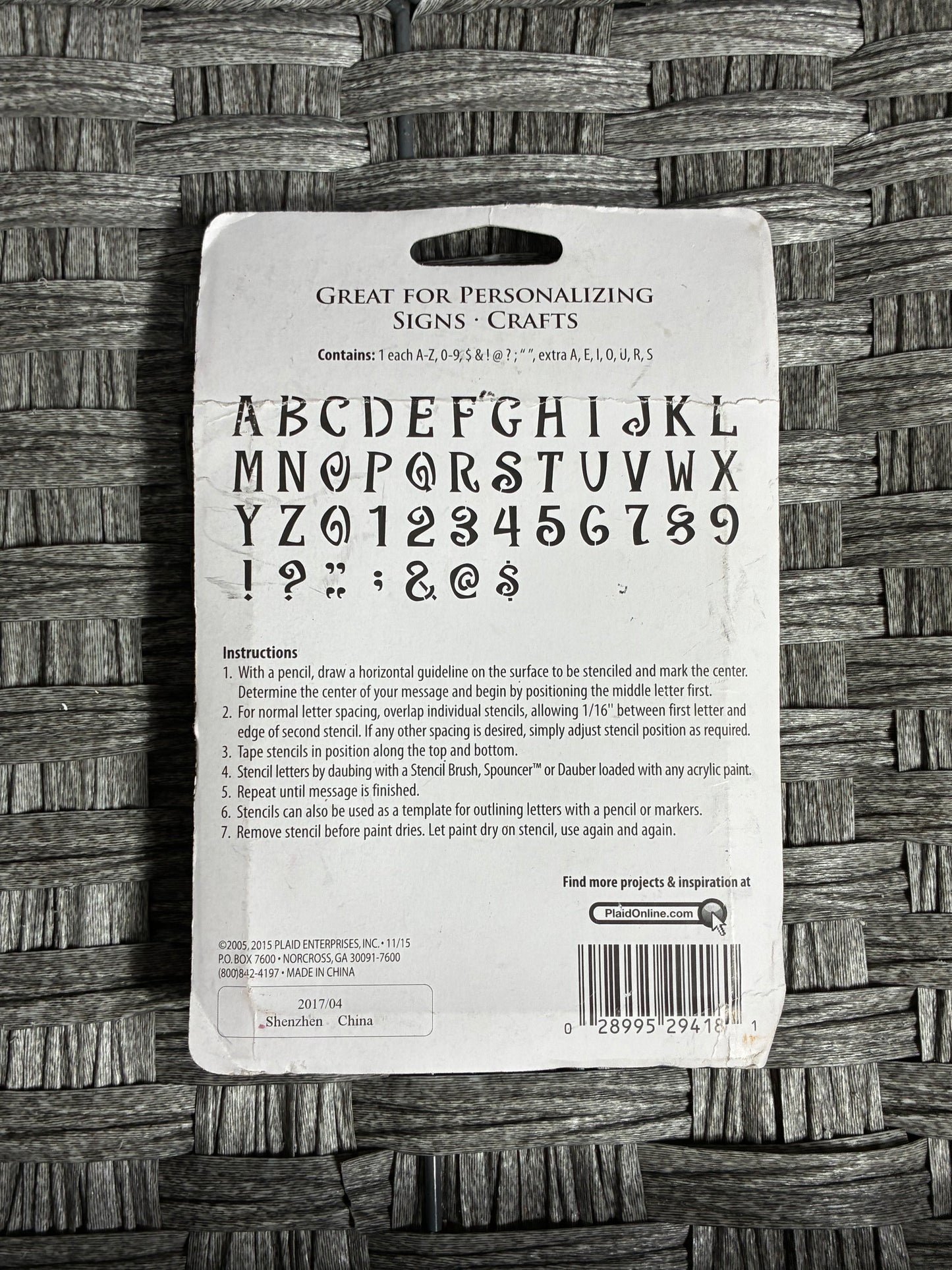 48PCS ALPHABET AND SYMBOLS STENCILS