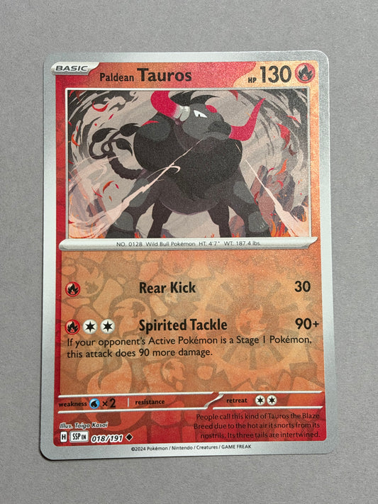 2024 POKEMON TCG - PALDEAN TAUROS 018/191 (REVERSE HOLO)