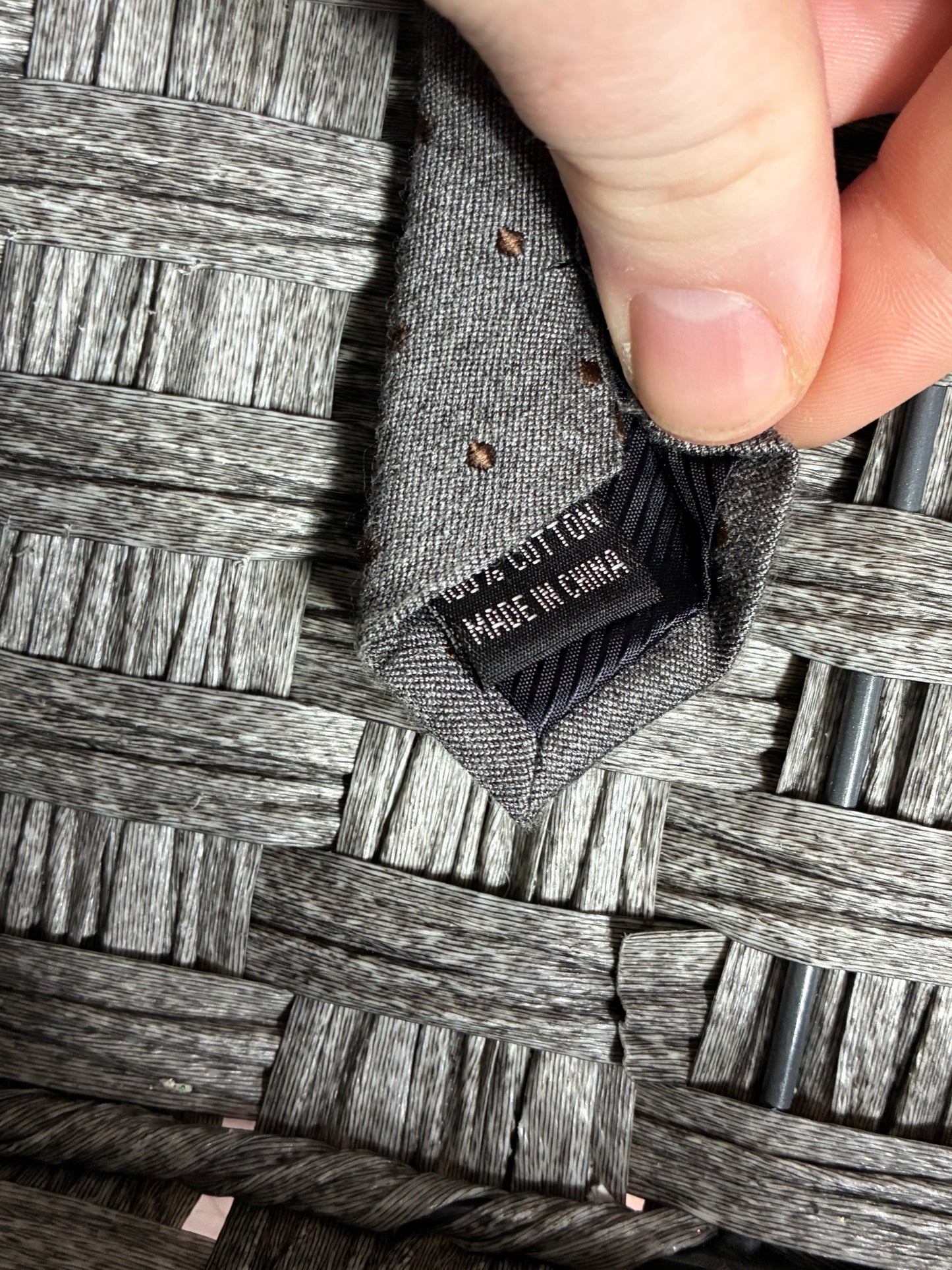 ALLEN YOUNG MENS NECKTIE 100% COTTON - PRE OWNED