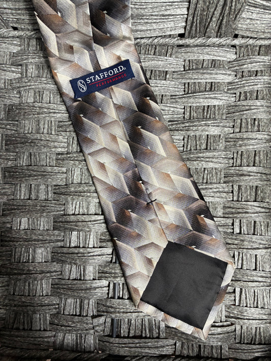 STAFFORD PERFORMANCE MENS NECKTIE 100% SILK - PRE OWNED